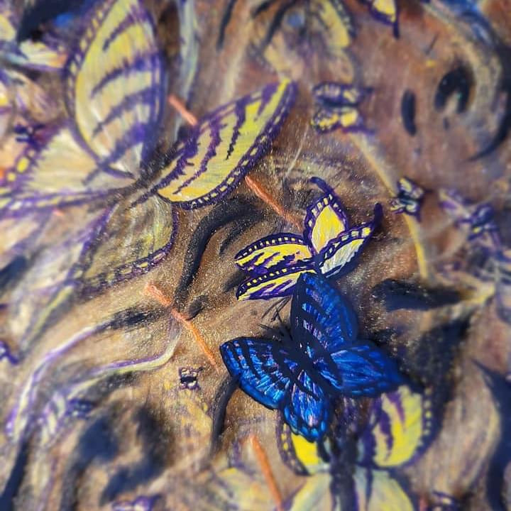 Memento Vivere Resin Painting