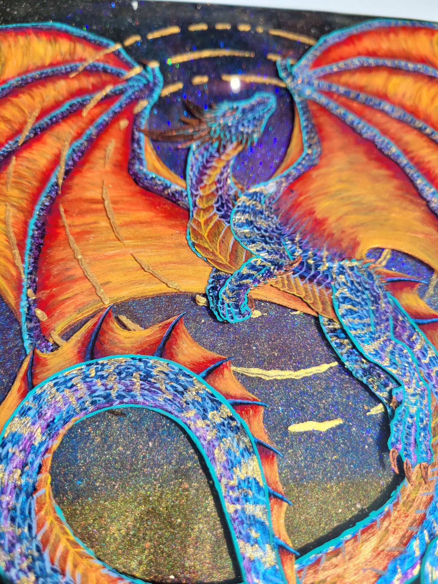 Year of the Dragon Resin Painting