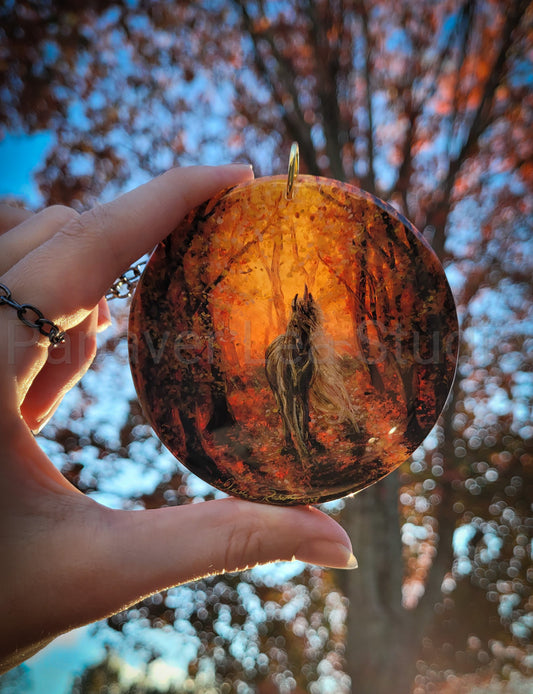 Autumn Unicorn Resin Painting