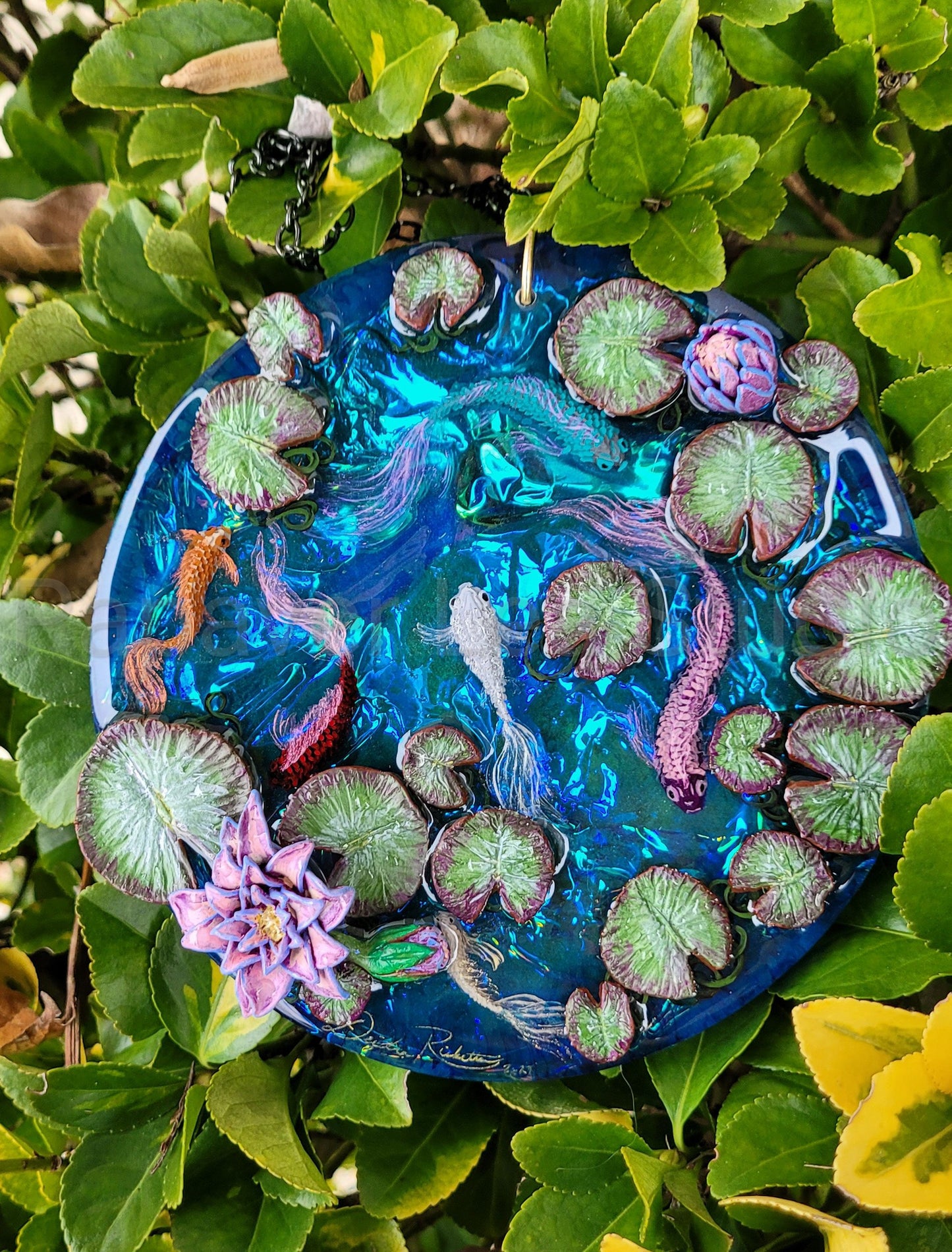 Summer Koi Resin Painting